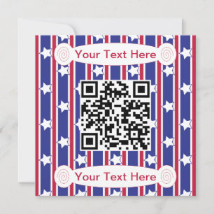 Spaß und Extravagante patriotische US Flagge QR Einladung