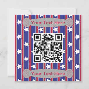 Spaß und Extravagante patriotische US Flagge QR Einladung
