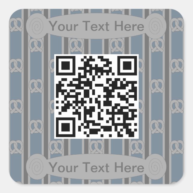 Spaß und Extravagante QR Quadratischer Aufkleber (Vorderseite)