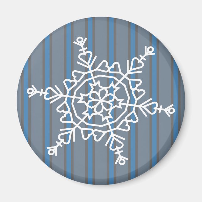 Spaß und Extravagante Schneeflocke Magnet (Vorne)