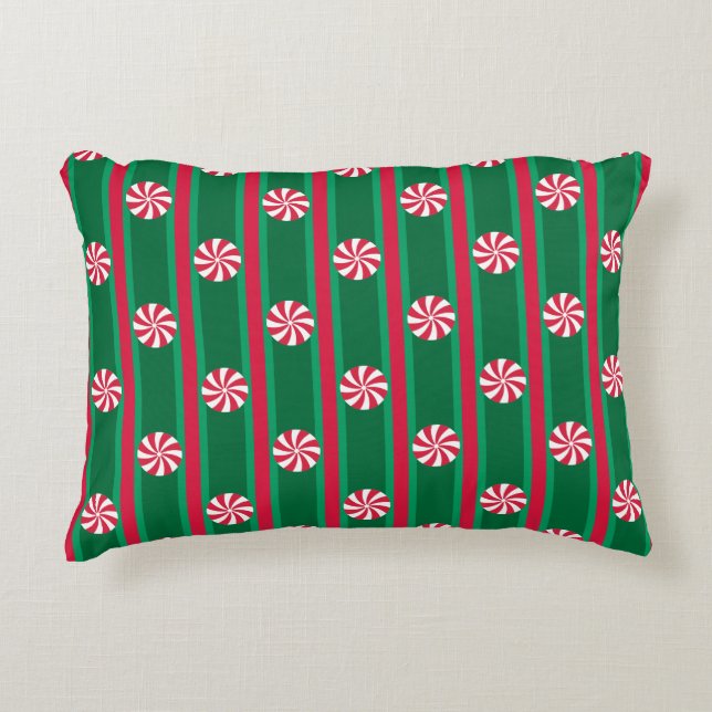 Spaß und Extravagante Weihnachten Pfefferminzbonbo Dekokissen (Vorderseite)