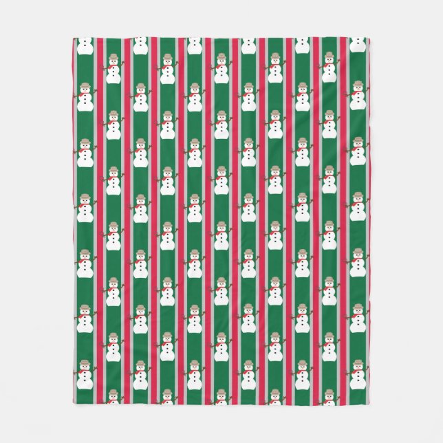Spaß und Extravagante Weihnachten Snowman Detectiv Fleecedecke (Vorderseite)