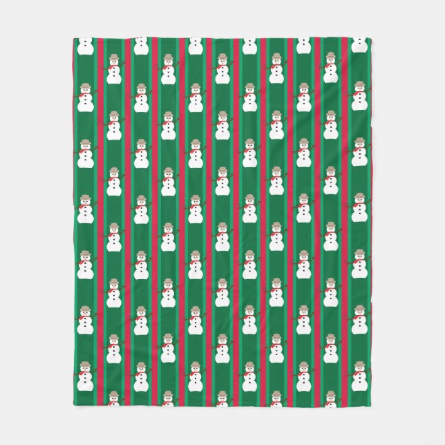 Spaß und Extravagante Weihnachten Snowman Detectiv Fleecedecke (Vorderseite)