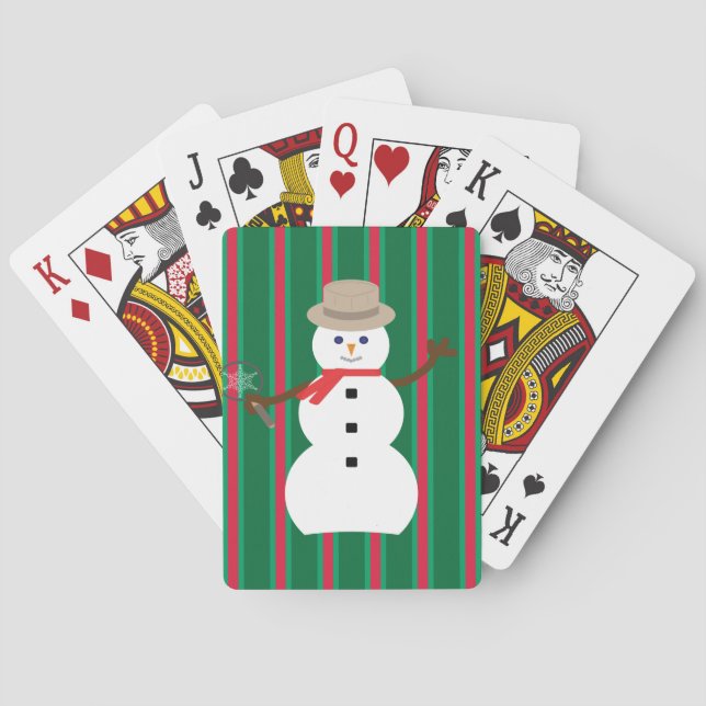 Spaß und Extravagante Weihnachten Snowman Detectiv Spielkarten (Rückseite)