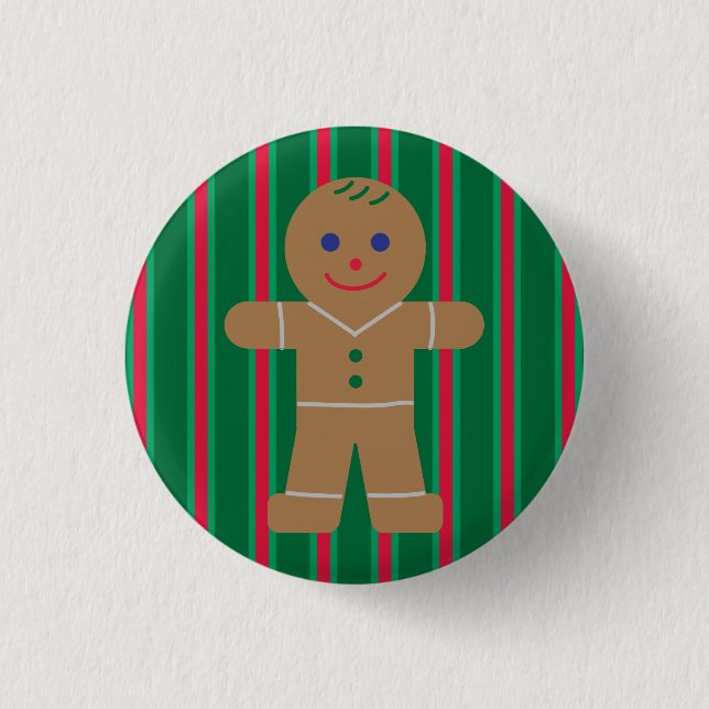 Spaß und Extravagante Weihnachtsmann Button (Vorderseite)