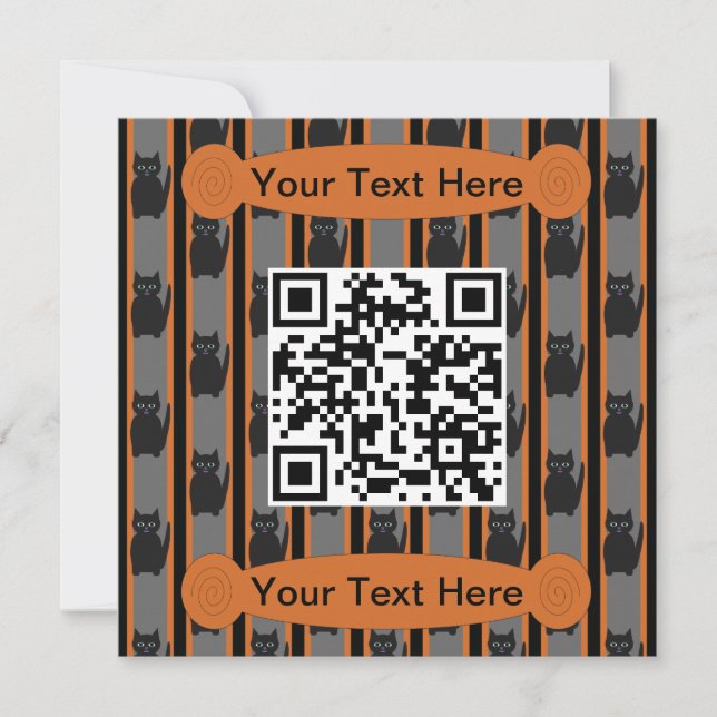 Spaß und Extravaganter Halloween-QR-Code Einladung (Vorderseite)