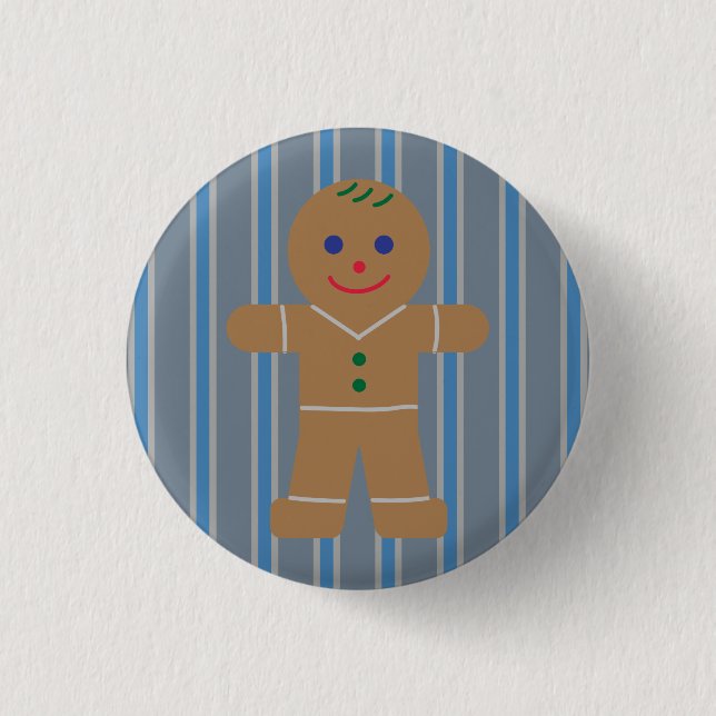 Spaß und Extravaganter Lebkuchenmann Button (Vorderseite)