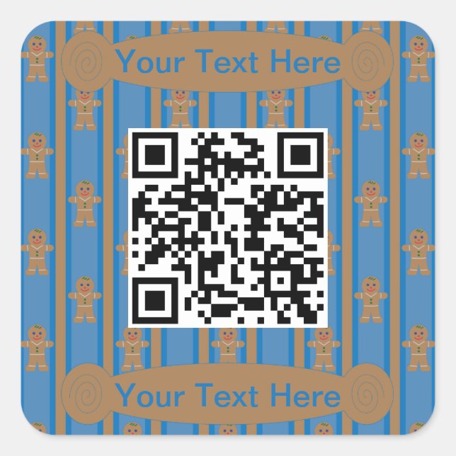 Spaß und Extravaganter Lebkuchenmann Quadratischer Aufkleber (Vorderseite)