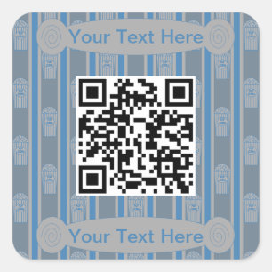 Spaß und Extravaganter Popcorn QR-Code Quadratischer Aufkleber