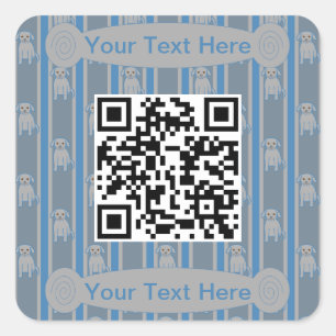 Spaß und Extravaganter QR-Code für Welpen Quadratischer Aufkleber