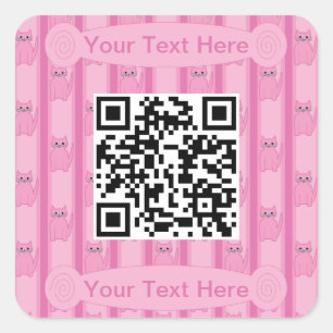 Spaß und Extravaganter QR-Code Quadratischer Aufkleber