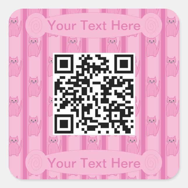 Spaß und Extravaganter QR-Code Quadratischer Aufkleber (Vorderseite)
