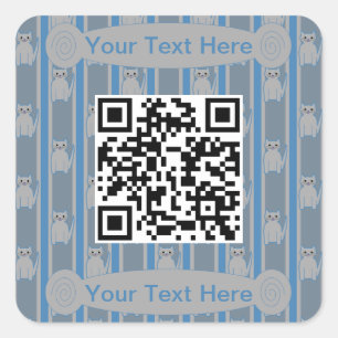 Spaß und Extravaganter QR-Code Quadratischer Aufkleber