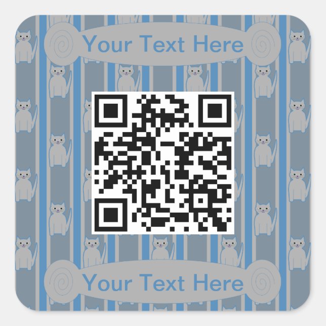 Spaß und Extravaganter QR-Code Quadratischer Aufkleber (Vorderseite)