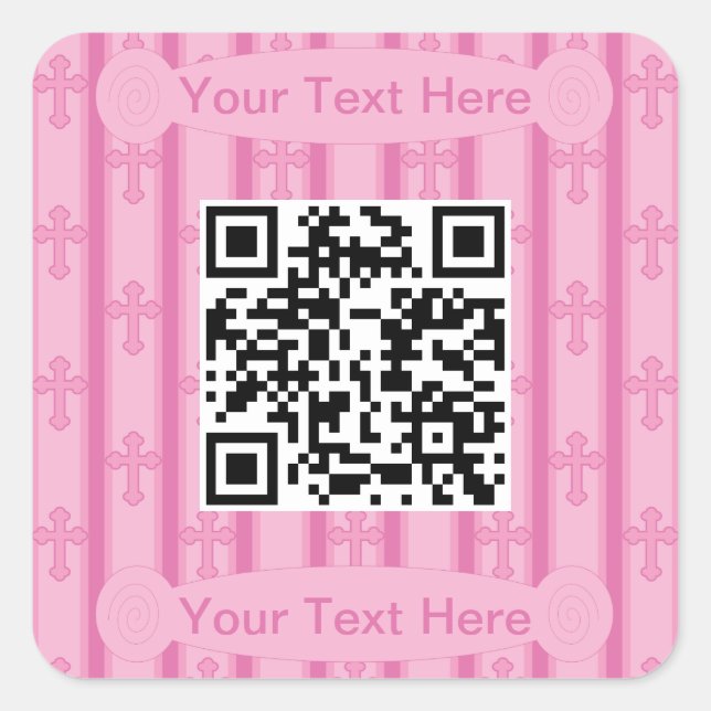 Spaß und Extravaganter QR-Code Quadratischer Aufkleber (Vorderseite)
