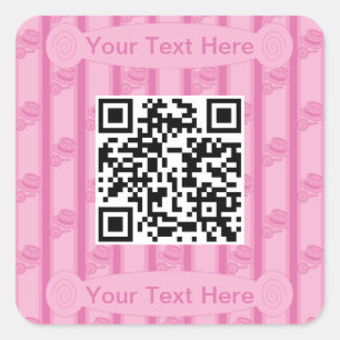 Spaß und Extravaganter QR-Code Quadratischer Aufkleber