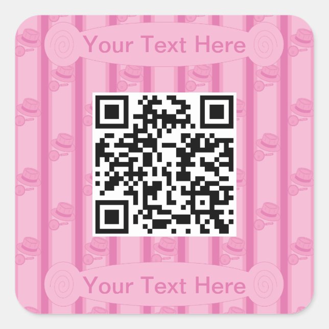 Spaß und Extravaganter QR-Code Quadratischer Aufkleber (Vorderseite)