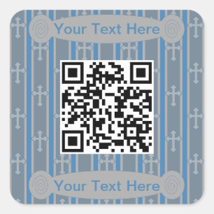 Spaß und Extravaganter QR-Code Quadratischer Aufkleber