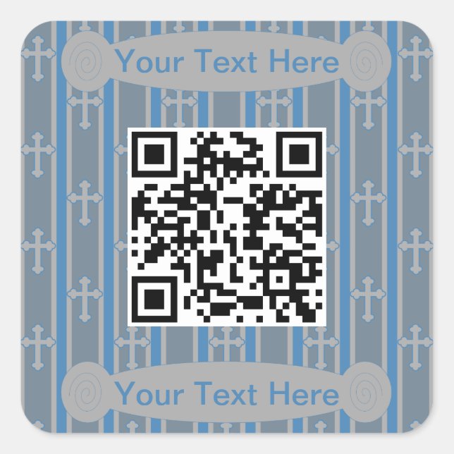 Spaß und Extravaganter QR-Code Quadratischer Aufkleber (Vorderseite)