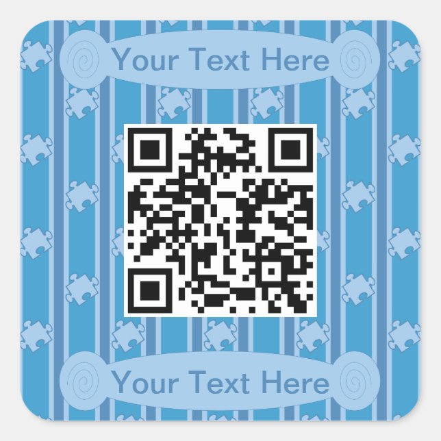 Spaß und Extravaganter Rätsel QR-Code Quadratischer Aufkleber (Vorderseite)