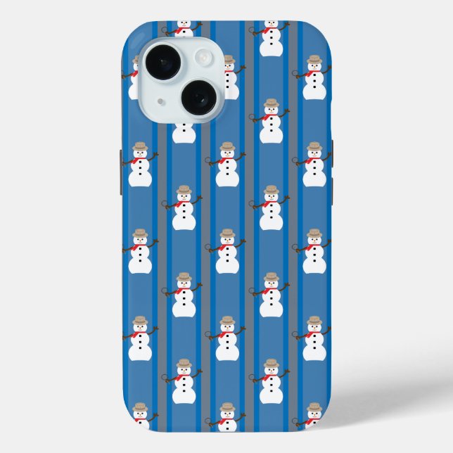 Spaß und Extravaganter Schneemann Detektiv Case-Mate iPhone Hülle (Rückseite)