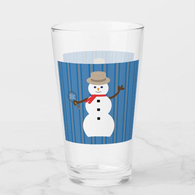 Spaß und Extravaganter Schneemann Detektiv Glas (Vorderseite)