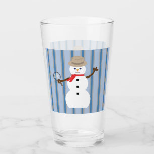 Spaß und Extravaganter Schneemann Detektiv Glas