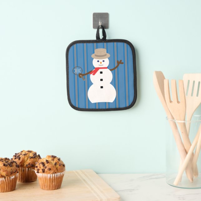 Spaß und Extravaganter Schneemann Detektiv Topflappen (Insitu (Hängend))