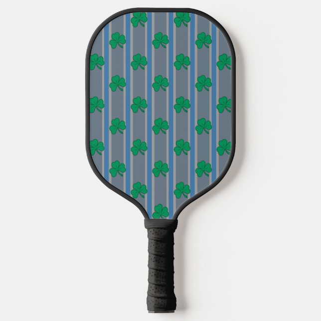 Spaß und Extravagantes Kleeblatt Pickleball Schläger (Vorderseite)