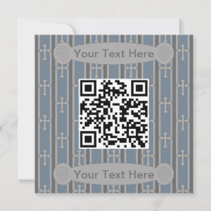 Spaß und Fancy Cross QR Code Einladung