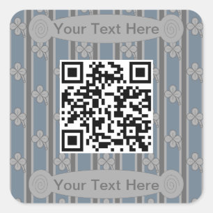 Spaß und Fantasie 4-Blatt-Kleeblatt QR-Code Quadratischer Aufkleber