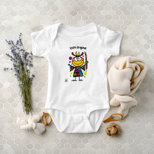Spaß und farbenfroh Samurai Emoji Kleinkind Baby Strampler