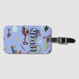 Spaß und farbenfrohe Luftfahrt Gepäckanhänger