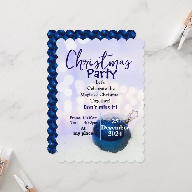 Spaß und Feiern Einladung (Vorderseite/Rückseite Beispiel)