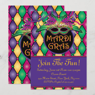 Spaß und Feiern, Mardi Gras Einladungen