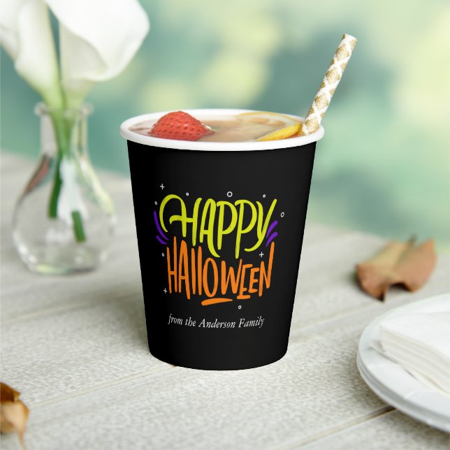 Spaß und Festivals "Happy Halloween" Papier Cup Pappbecher (In Situ)