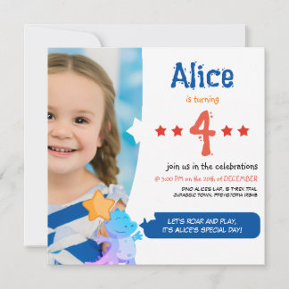 Spaß und festliche Dinosaurier Geburtstag Einladun Einladung