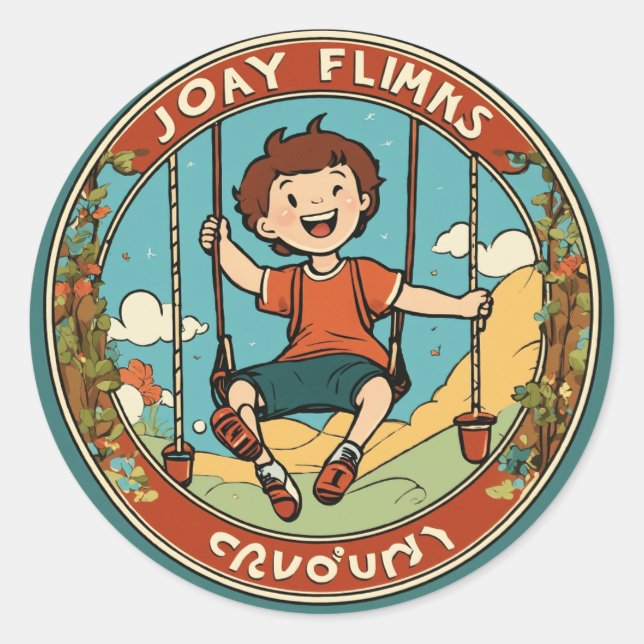 "Spaß und freundliche Sticker: Ideal für Kinder!" Runder Aufkleber (Vorderseite)