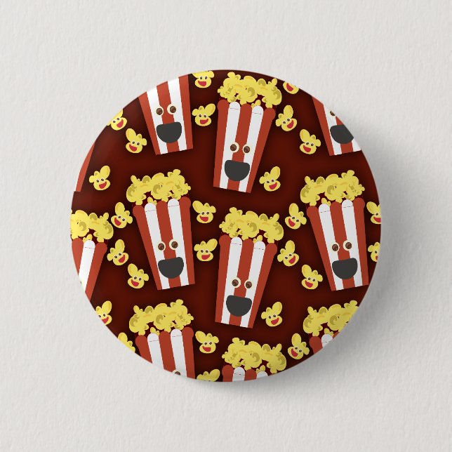 Spaß und frisches Film-Popcorn Button (Vorderseite)