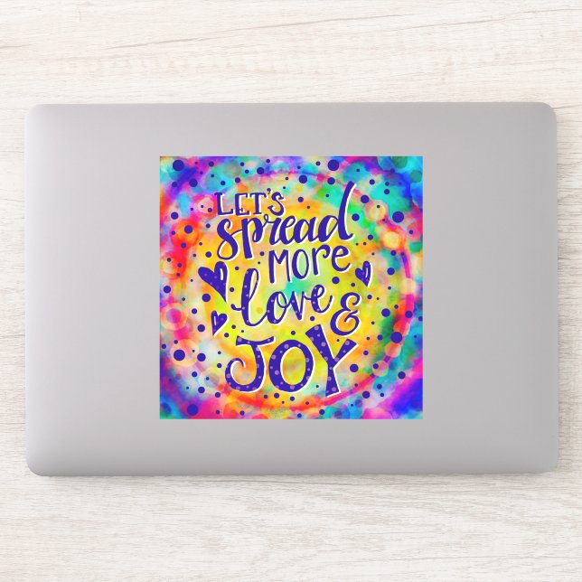 Spaß und fröhliche Verbreitung Mehr Liebe und Freu Aufkleber (Computer)