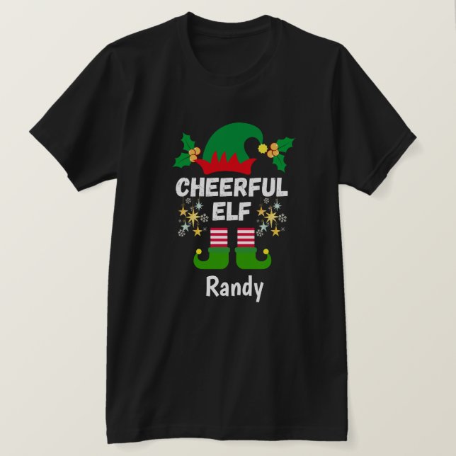 Spaß und fröhlicher Elf - Funny Christmas Naming G T-Shirt (Design vorne)