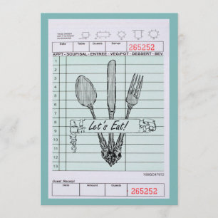 Spaß und Funky Abendessen-Party Einladung