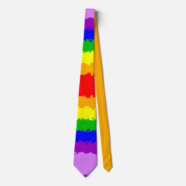 Spaß und helle Regenbogen-Krawatte Krawatte (Vorderseite)