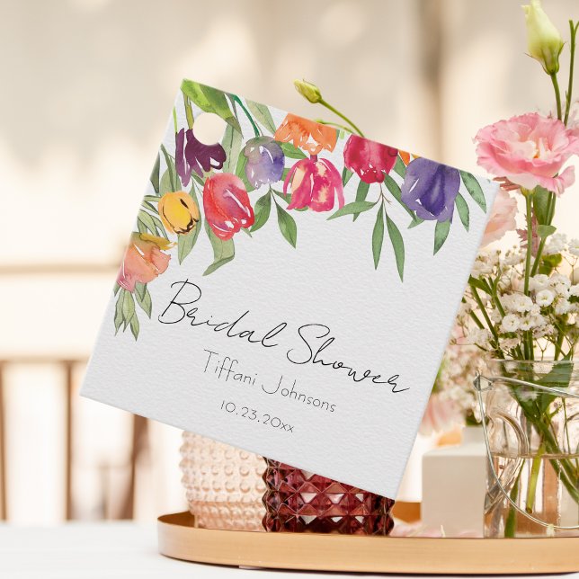 Spaß und Helle Tulips und Grünes Brautparty Geschenkanhänger (Von Creator hochgeladen)