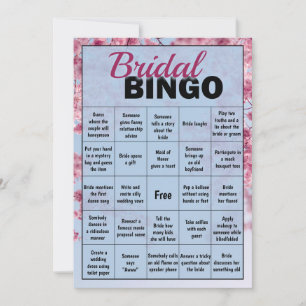 Spaß und interaktives Brautparty Bingo Card Game Einladung