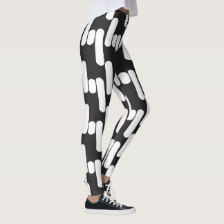 Spaß und moderne schwarz-weiße Leggins