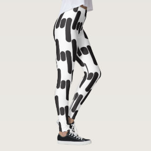 Spaß und moderne schwarz-weiße Leggins