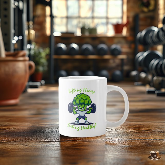 Spaß und Motivierend Fitness Tasse - Strong Brocco (Von Creator hochgeladen)