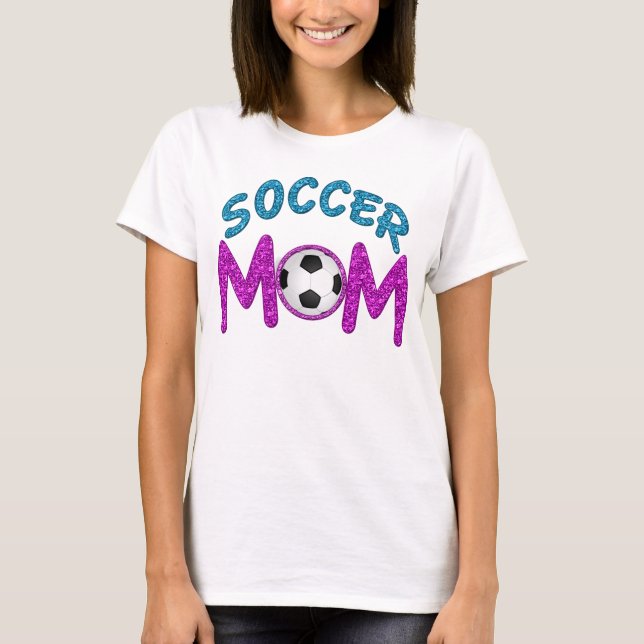 Spaß und mutige Fußball-Mama-T-Shirts T-Shirt (Vorderseite)