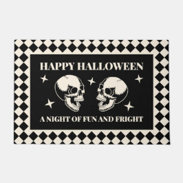 Spaß und Schrecken Totenkopf Schwarz Halloween Fußmatte